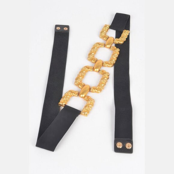 Multi Metal Buckle Elastic Plus Size Belt - Picture 4 of 4